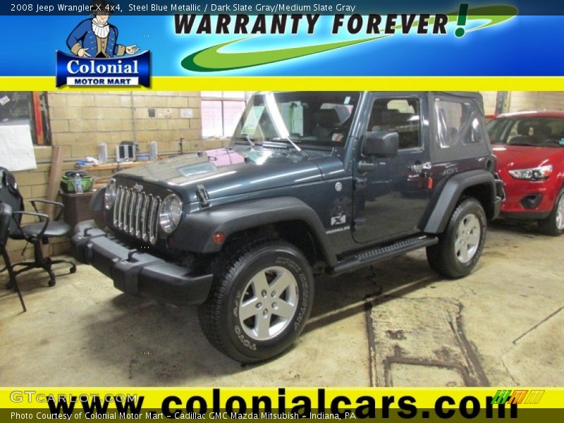 Steel Blue Metallic / Dark Slate Gray/Medium Slate Gray 2008 Jeep Wrangler X 4x4