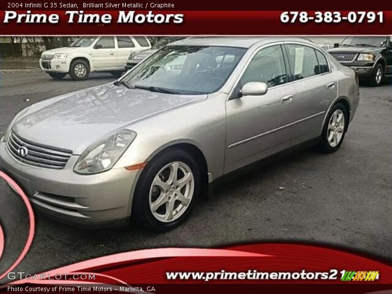 Brilliant Silver Metallic / Graphite 2004 Infiniti G 35 Sedan