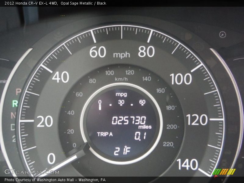 Opal Sage Metallic / Black 2012 Honda CR-V EX-L 4WD