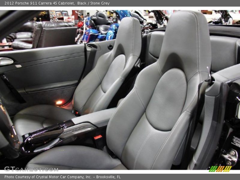 Black / Stone Grey 2012 Porsche 911 Carrera 4S Cabriolet