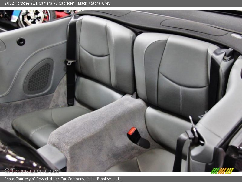 Black / Stone Grey 2012 Porsche 911 Carrera 4S Cabriolet