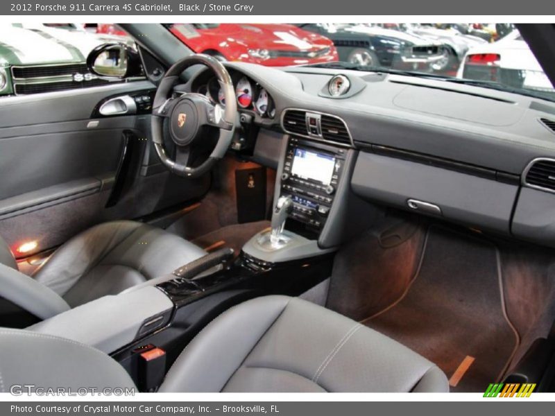 Black / Stone Grey 2012 Porsche 911 Carrera 4S Cabriolet