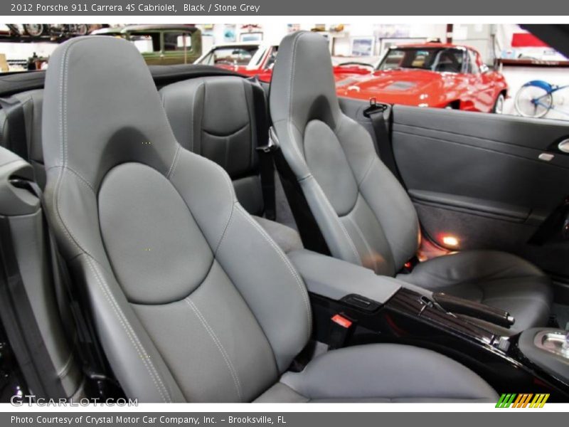 Black / Stone Grey 2012 Porsche 911 Carrera 4S Cabriolet