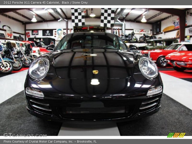 Black / Stone Grey 2012 Porsche 911 Carrera 4S Cabriolet