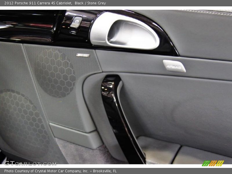Black / Stone Grey 2012 Porsche 911 Carrera 4S Cabriolet
