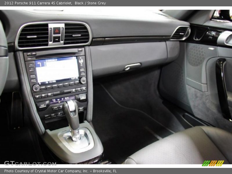 Black / Stone Grey 2012 Porsche 911 Carrera 4S Cabriolet