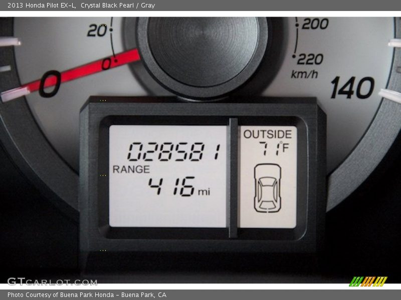Crystal Black Pearl / Gray 2013 Honda Pilot EX-L