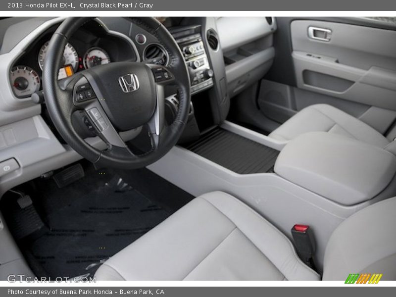 Crystal Black Pearl / Gray 2013 Honda Pilot EX-L