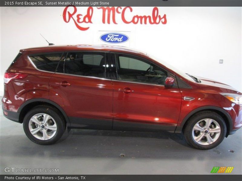 Sunset Metallic / Medium Light Stone 2015 Ford Escape SE