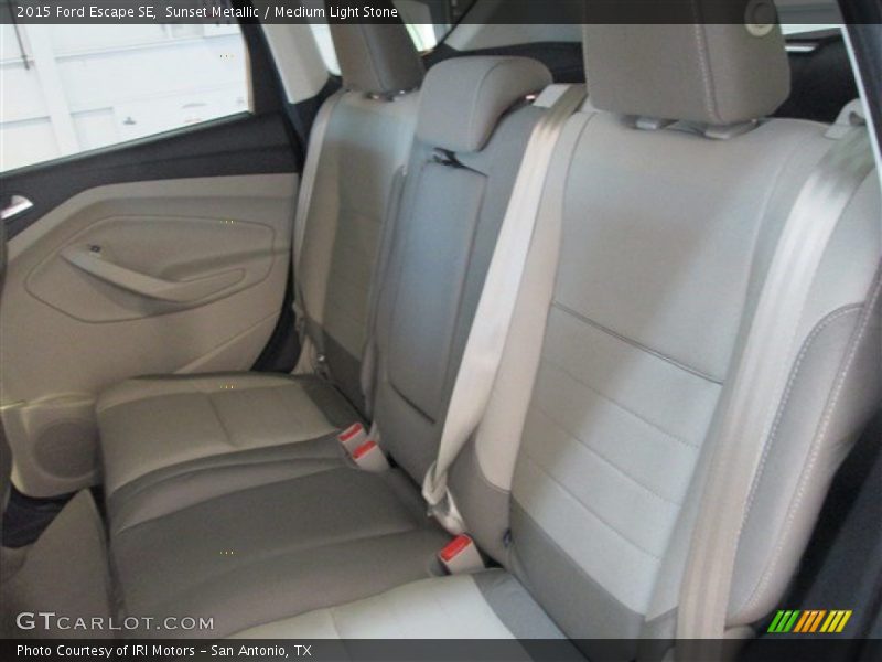 Sunset Metallic / Medium Light Stone 2015 Ford Escape SE