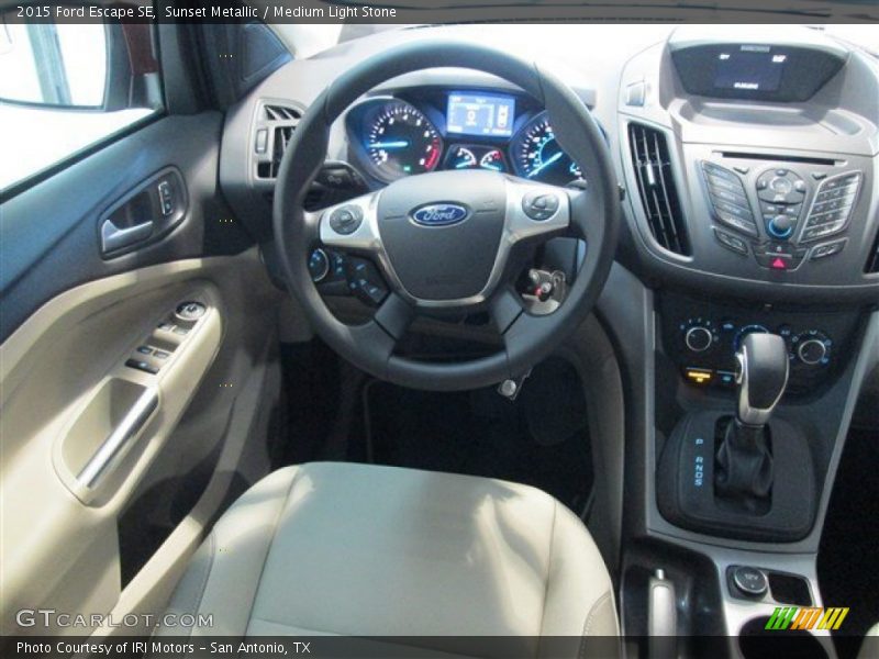 Sunset Metallic / Medium Light Stone 2015 Ford Escape SE