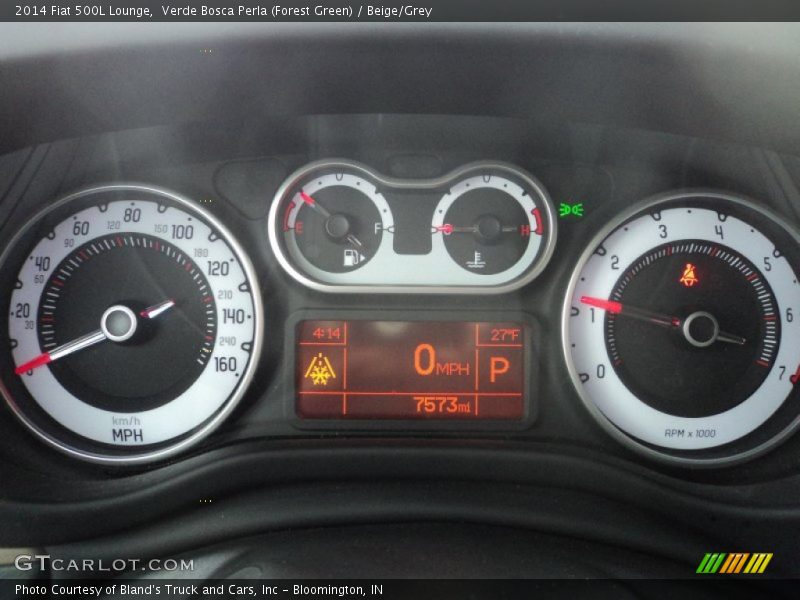 Verde Bosca Perla (Forest Green) / Beige/Grey 2014 Fiat 500L Lounge