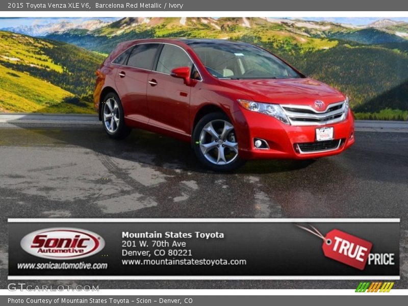 Barcelona Red Metallic / Ivory 2015 Toyota Venza XLE V6