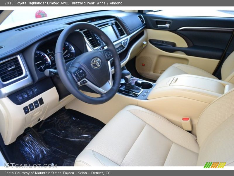 Blizzard Pearl White / Almond 2015 Toyota Highlander Limited AWD