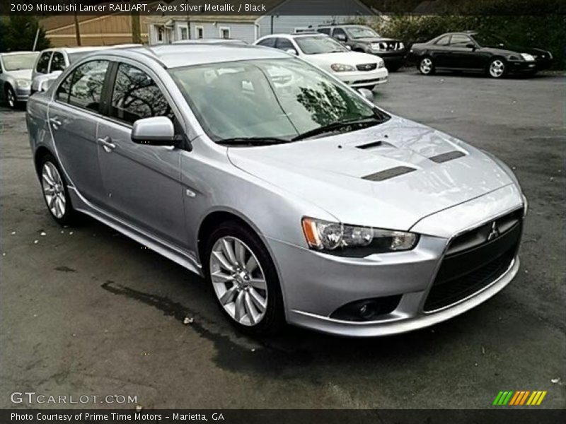 Apex Silver Metallic / Black 2009 Mitsubishi Lancer RALLIART