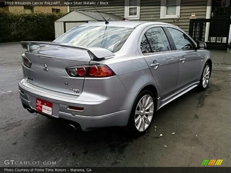 Apex Silver Metallic / Black 2009 Mitsubishi Lancer RALLIART