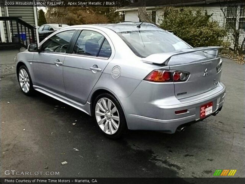 Apex Silver Metallic / Black 2009 Mitsubishi Lancer RALLIART