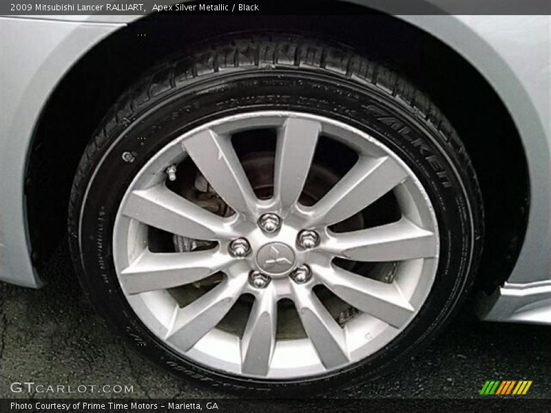 Apex Silver Metallic / Black 2009 Mitsubishi Lancer RALLIART