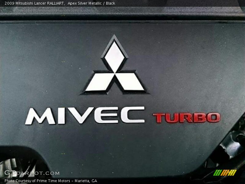 Apex Silver Metallic / Black 2009 Mitsubishi Lancer RALLIART