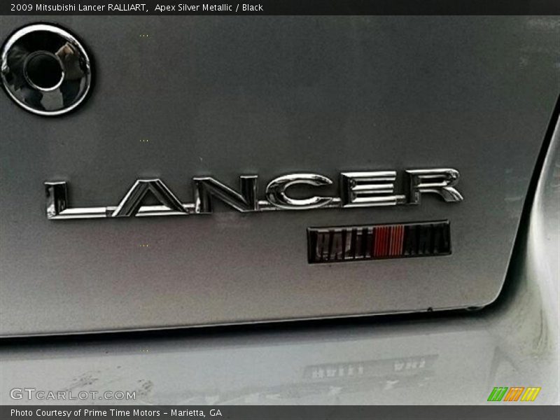 Apex Silver Metallic / Black 2009 Mitsubishi Lancer RALLIART