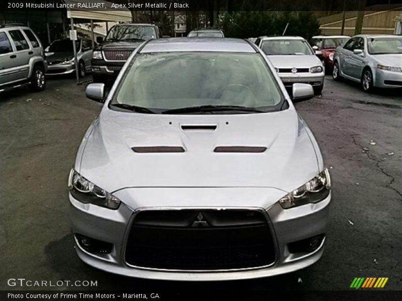 Apex Silver Metallic / Black 2009 Mitsubishi Lancer RALLIART