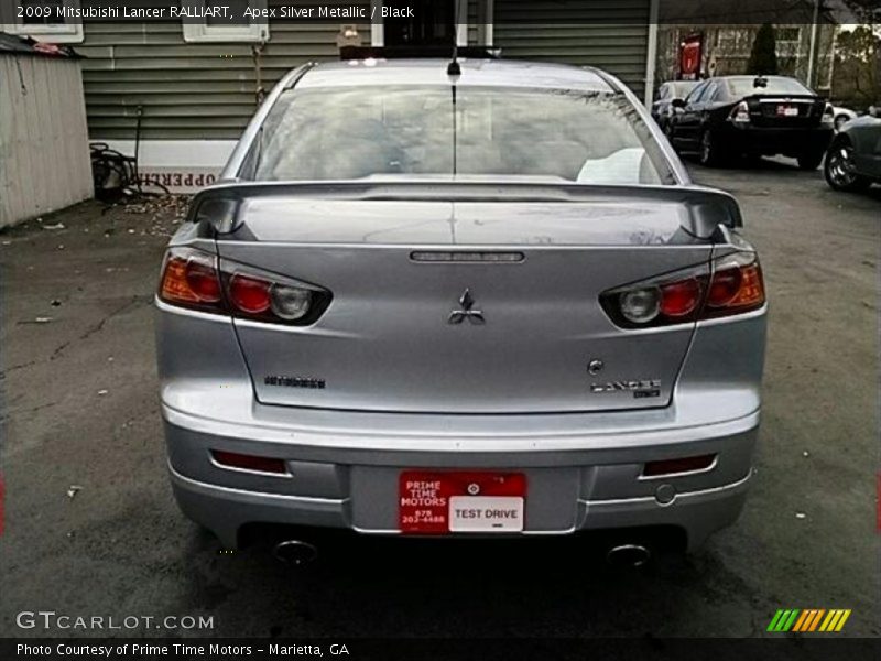 Apex Silver Metallic / Black 2009 Mitsubishi Lancer RALLIART