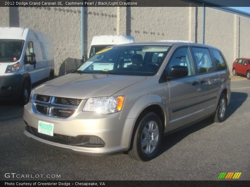Cashmere Pearl / Black/Light Graystone 2012 Dodge Grand Caravan SE
