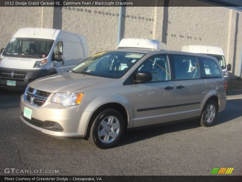 Cashmere Pearl / Black/Light Graystone 2012 Dodge Grand Caravan SE