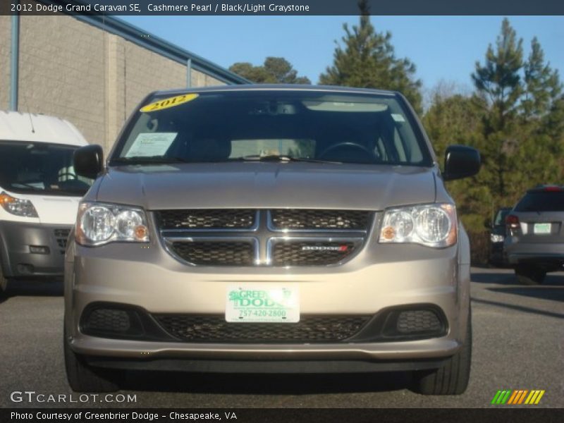 Cashmere Pearl / Black/Light Graystone 2012 Dodge Grand Caravan SE