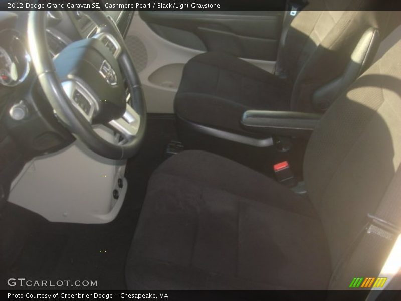 Cashmere Pearl / Black/Light Graystone 2012 Dodge Grand Caravan SE
