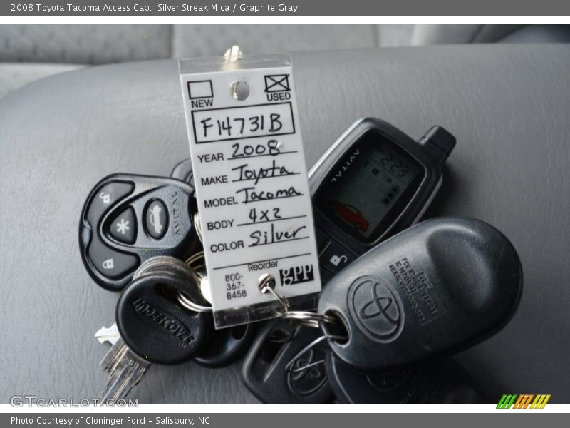 Silver Streak Mica / Graphite Gray 2008 Toyota Tacoma Access Cab