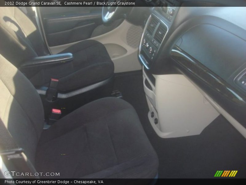 Cashmere Pearl / Black/Light Graystone 2012 Dodge Grand Caravan SE