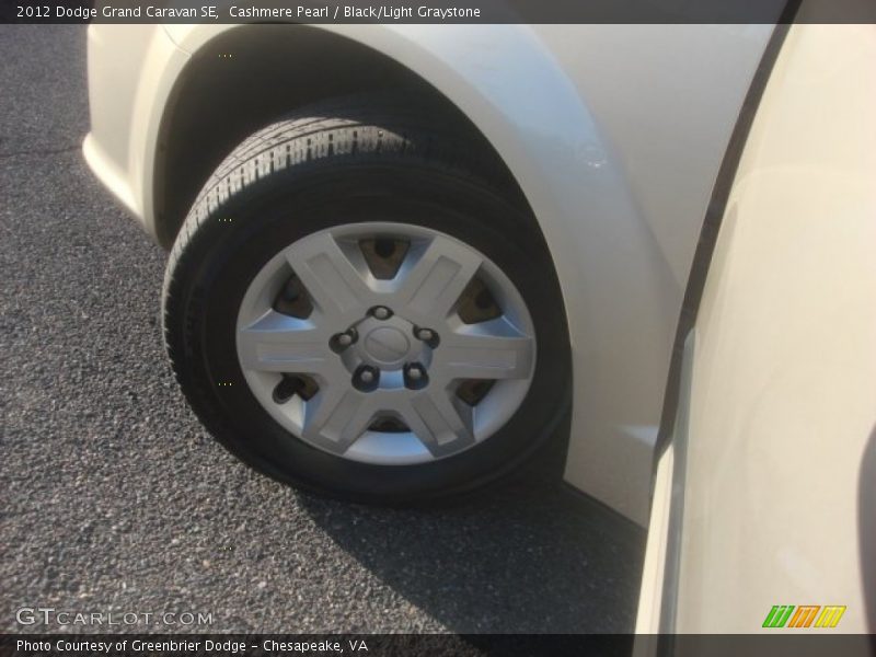 Cashmere Pearl / Black/Light Graystone 2012 Dodge Grand Caravan SE