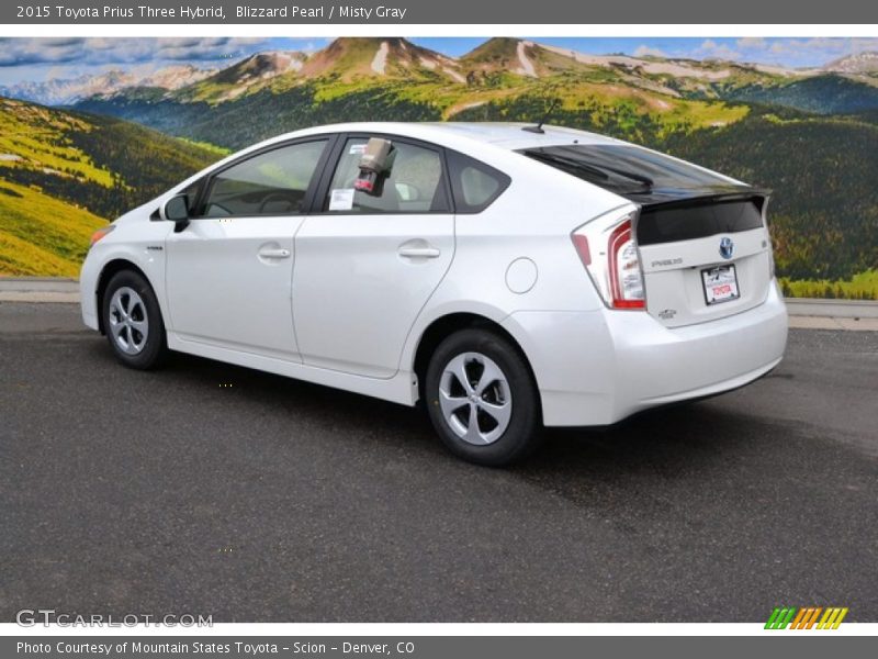 Blizzard Pearl / Misty Gray 2015 Toyota Prius Three Hybrid