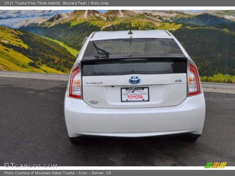 Blizzard Pearl / Misty Gray 2015 Toyota Prius Three Hybrid