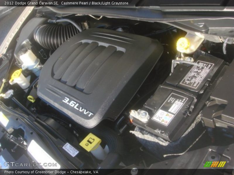 Cashmere Pearl / Black/Light Graystone 2012 Dodge Grand Caravan SE