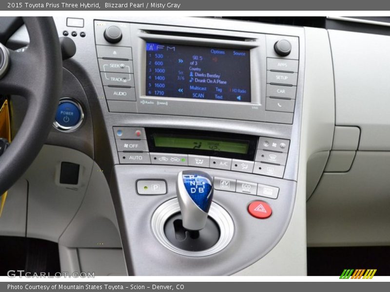 Blizzard Pearl / Misty Gray 2015 Toyota Prius Three Hybrid