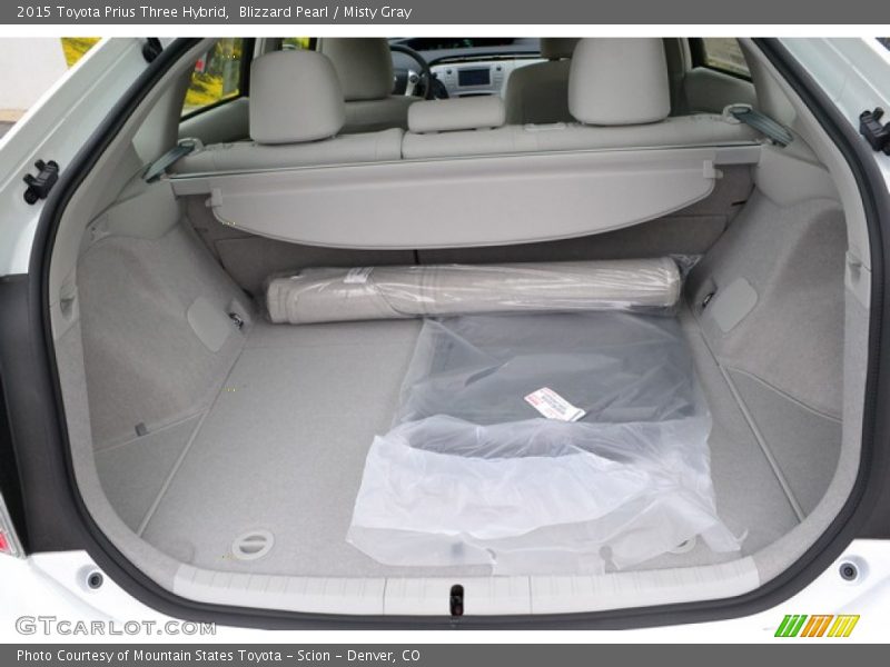 Blizzard Pearl / Misty Gray 2015 Toyota Prius Three Hybrid