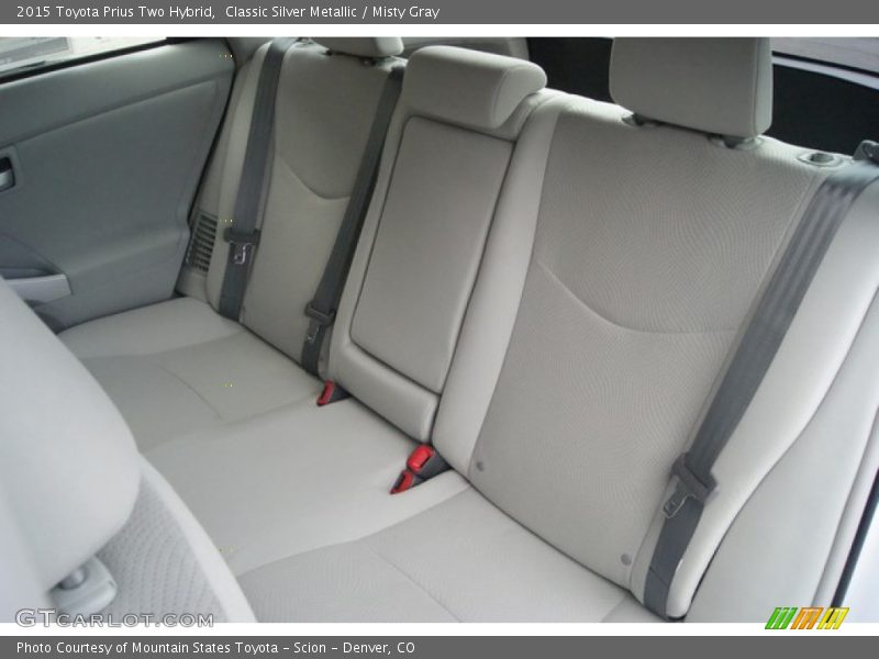 Rear Seat of 2015 Prius Two Hybrid