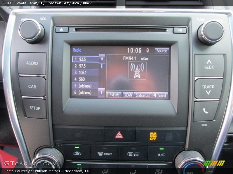 Predawn Gray Mica / Black 2015 Toyota Camry LE