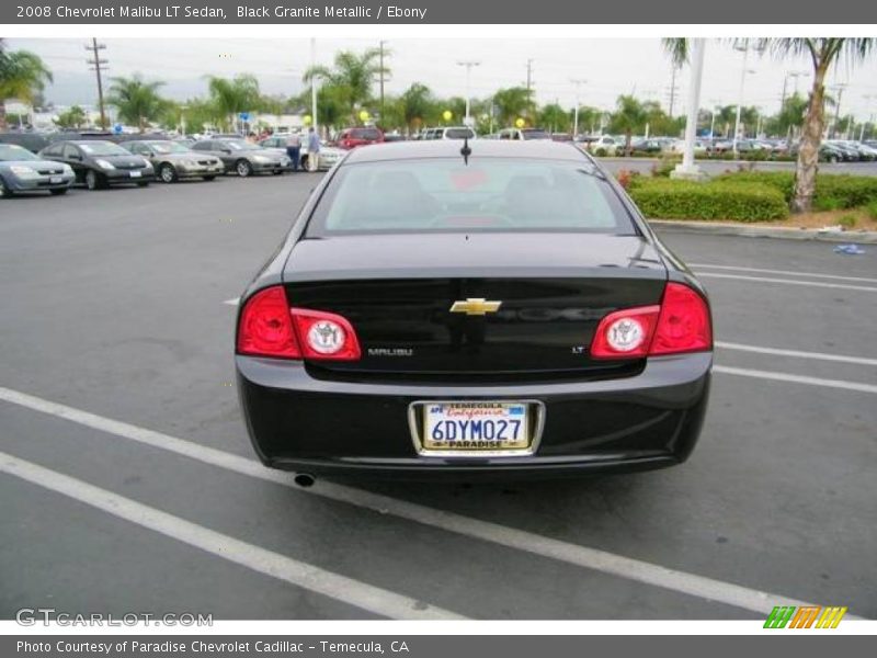 Black Granite Metallic / Ebony 2008 Chevrolet Malibu LT Sedan