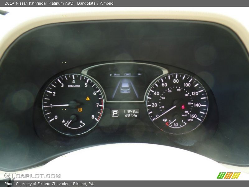 Dark Slate / Almond 2014 Nissan Pathfinder Platinum AWD