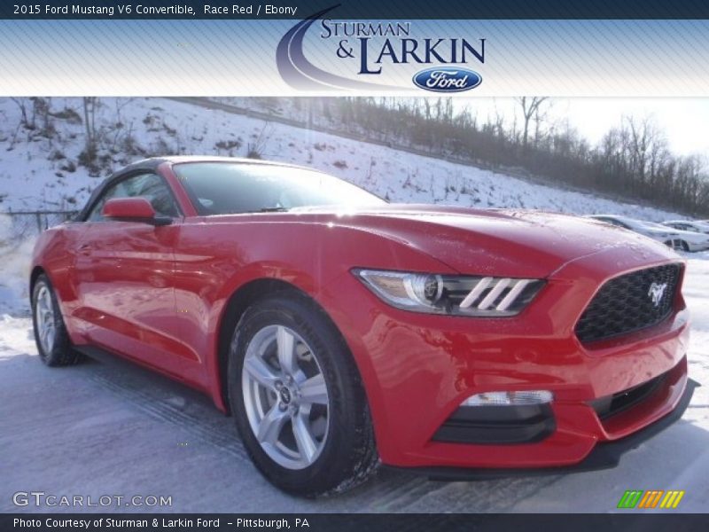 Race Red / Ebony 2015 Ford Mustang V6 Convertible