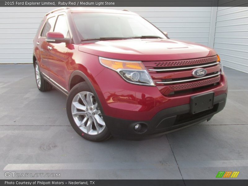Ruby Red / Medium Light Stone 2015 Ford Explorer Limited