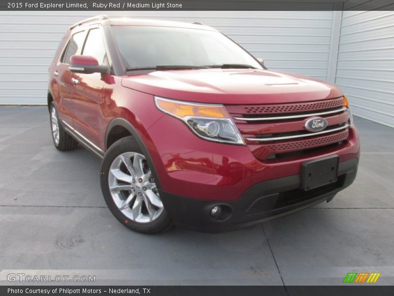 Ruby Red / Medium Light Stone 2015 Ford Explorer Limited