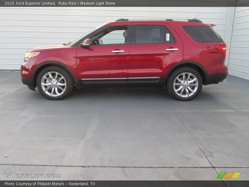 Ruby Red / Medium Light Stone 2015 Ford Explorer Limited
