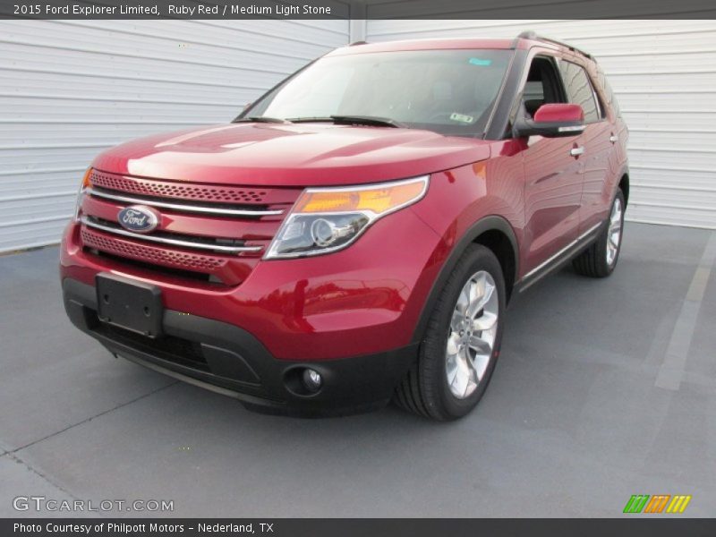 Ruby Red / Medium Light Stone 2015 Ford Explorer Limited