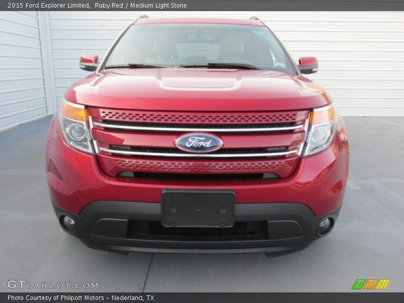 Ruby Red / Medium Light Stone 2015 Ford Explorer Limited