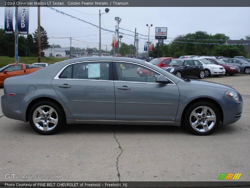 Golden Pewter Metallic / Titanium 2009 Chevrolet Malibu LT Sedan