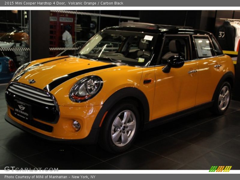 Volcanic Orange / Carbon Black 2015 Mini Cooper Hardtop 4 Door